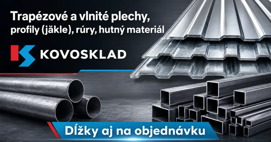 Kovosklad Haniska - Trapézové a vlnité plechy, profily, rúry, hutný materiál - Web banner